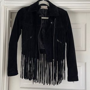 UO suede fringe jacket